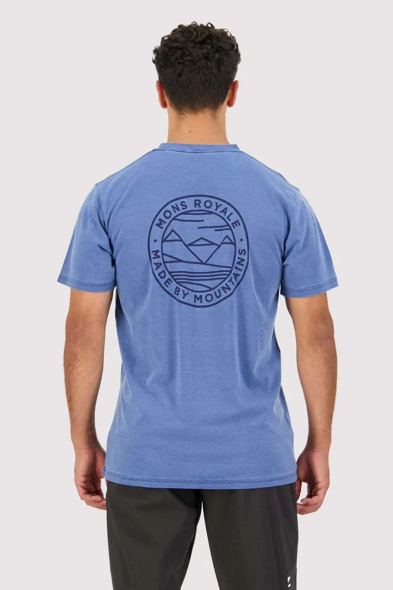 Mons Royale Icon T-shirt Washed Denim-1